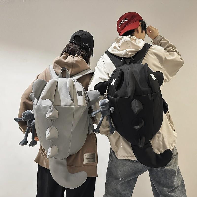 Dinosaur Shark Creative Monster Backpack Cartoon Backpack for Men and Women New Funny Personality Student Tide Bag.