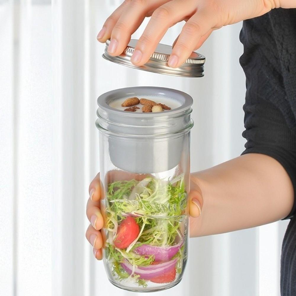 Wide Mouth Salad Glass Jars 16/24 Oz Salad Container Breakfast Container Jam Jar  Weekly Meal Prep
