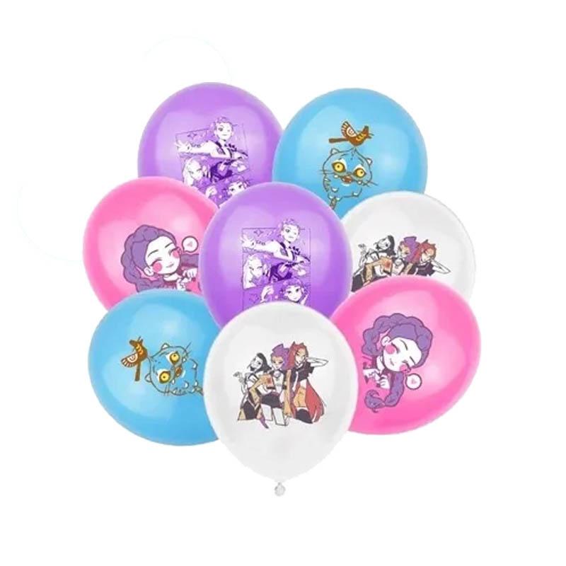 Cacciatori di Demoni Decorazioni per Festa di Compleanno Stoviglie Banner Decorazioni Topper per Torta Palloncino Ragazza Bambino Coreano Kpop Anime Set Forniture per Festa