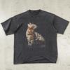 Streetwear Cat Graphic T-Shirt Cotton Tshirt Unisex Tops Tees Summer Short Sleeves T Shirt