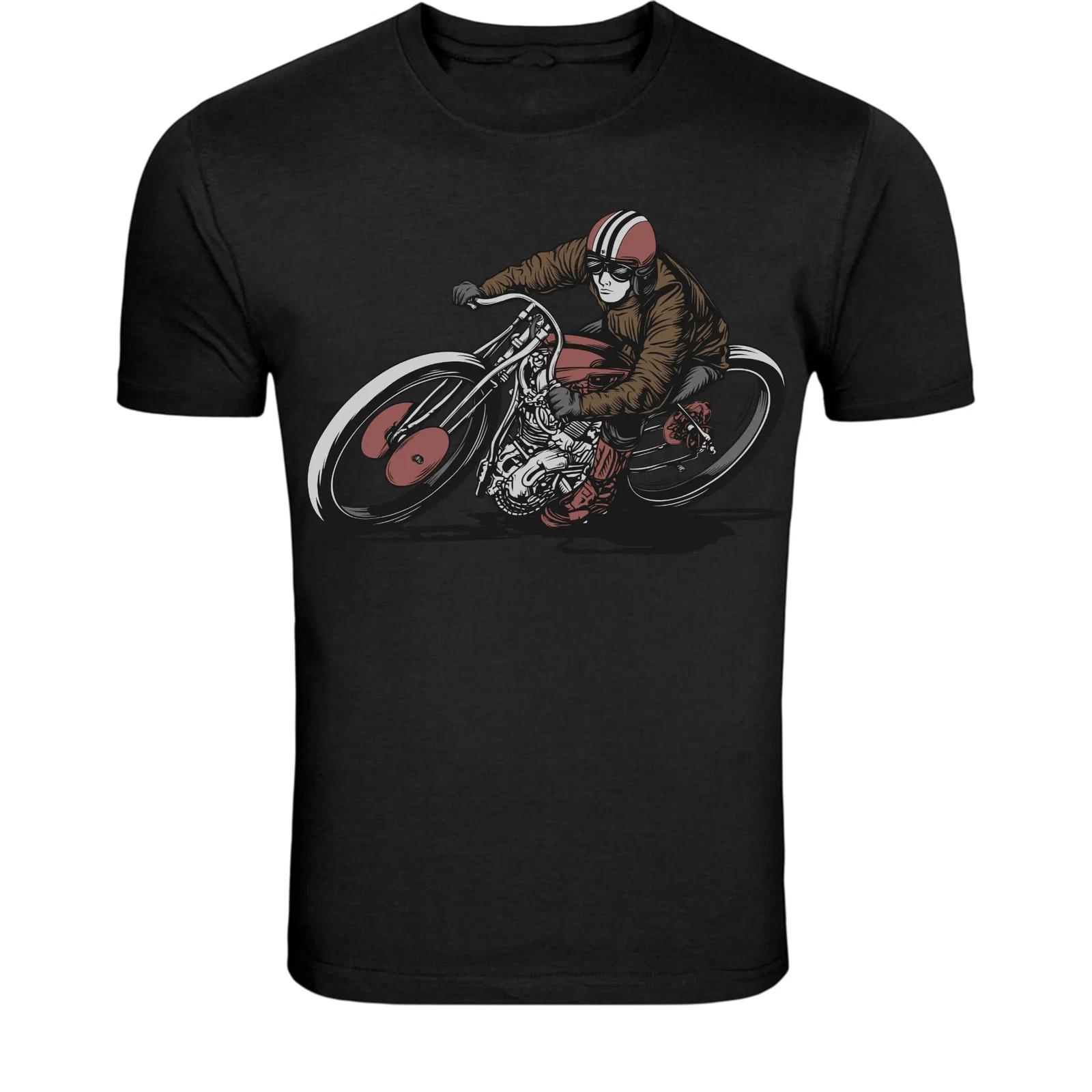 

Vintage Motorcycle Racer T-Shirt - Classic Motorbike Rider 3XL