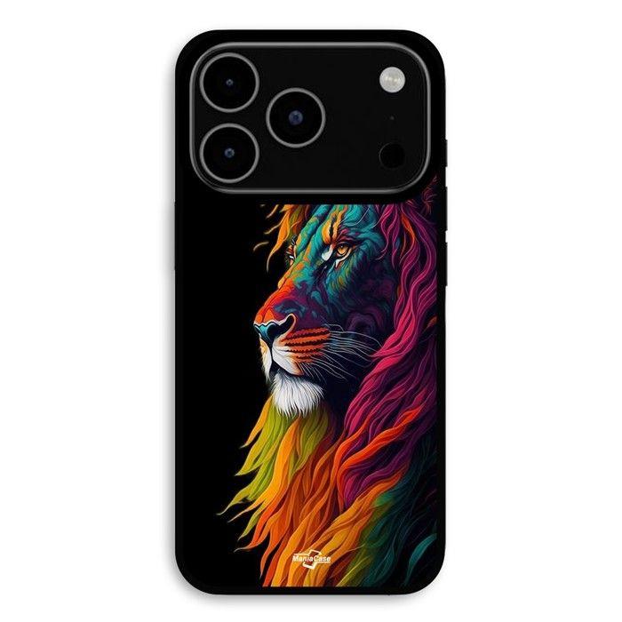 Hülle Für iPhone 18 Pro Max Majestätischer Bär Bunt Maniacase schwarz