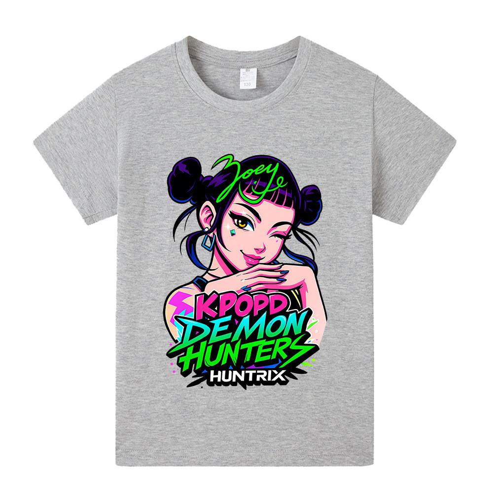 A1214 Kinder Jungen Mädchen Zoey Kpop Rumi Zoey Mira Print Kurzarm-T-Shirt