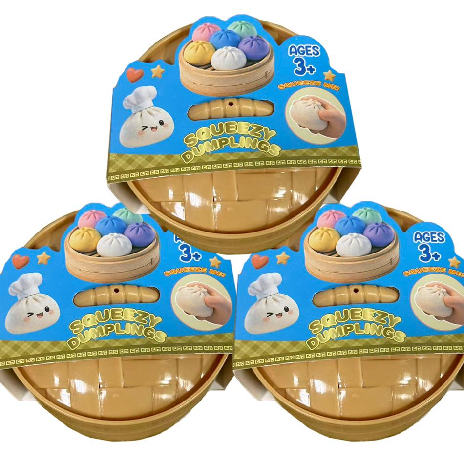 Scatola Cieca Dumpling Glitterato Squishy Giocattolo Sensoriale da Spremere per Alleviare lo Stress