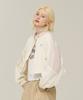 Superdry W Nylon Crop Flight Jacket Cream