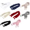 Wool Pom-Pom Scarf Women Thickened Winter Scarf Imitation Rabbit Fur Comfortable Knit Winter Scarf Neckwear