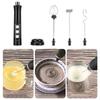 Electric Milk Frother Handheld Automatic Egg Beater Milk Shaker USB Charging