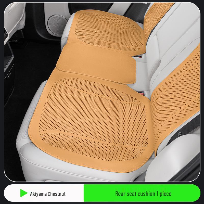 Universal Perforated Breathable Car Seat Cushion for Five-Seat Vehicles - Year-Round Ventilation