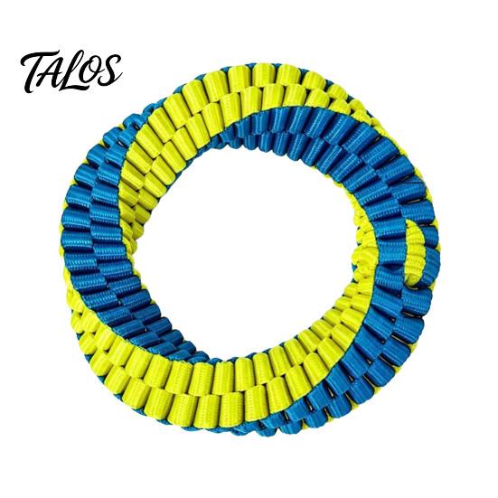 Tough Nylon Tug Toys Dog Dental Toy, Textured Woven Chew Interactive Teeth Cleaning Pet Care Round or Figure 8 Design, Washable Toy for Chewing