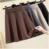 Women's Knitted Umbrella Skirt, High-waisted Skirt, Autumn and Winter Short Swung A-line Pleated Skirt