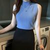 Ärmelloses Rollkragen gestricktes Hemd Mode Lässig Frauen Tops Stricken Kleidung Blusas Mujer De Moda 2023 Koreanische Kleidung Frauen