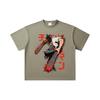 260 GSM Double Yarn 32 Count 100% Cotton Chainsaw Man V21 Denji Print Unisex Heavy Cotton T Shirt