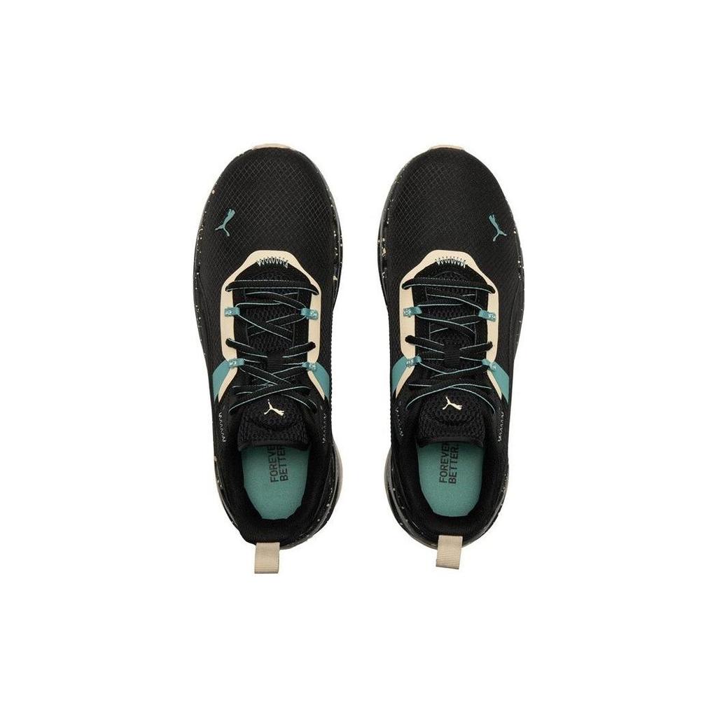 Puma Stride Fabric Synthetic Leather Mesh Casual Low-Top Sneakers Unisex sneakers Black 389424-02