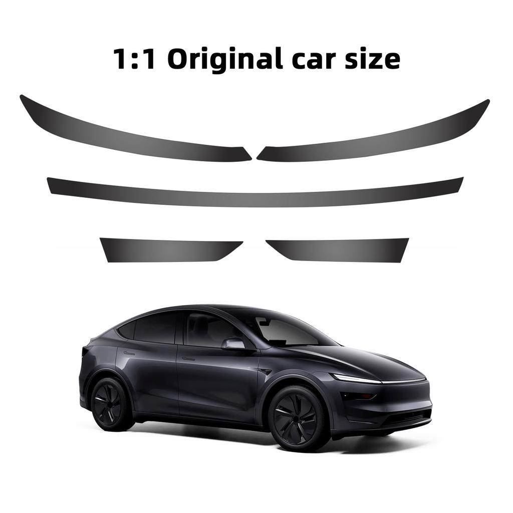 TPU Headlight Protective Film for Tesla Model Y 2025 2026 Scratch Resistant Clear Bra