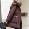 Fashion Winter Coat Female Long Parkas Hooded Loose Thick Warm Women's Jackets
