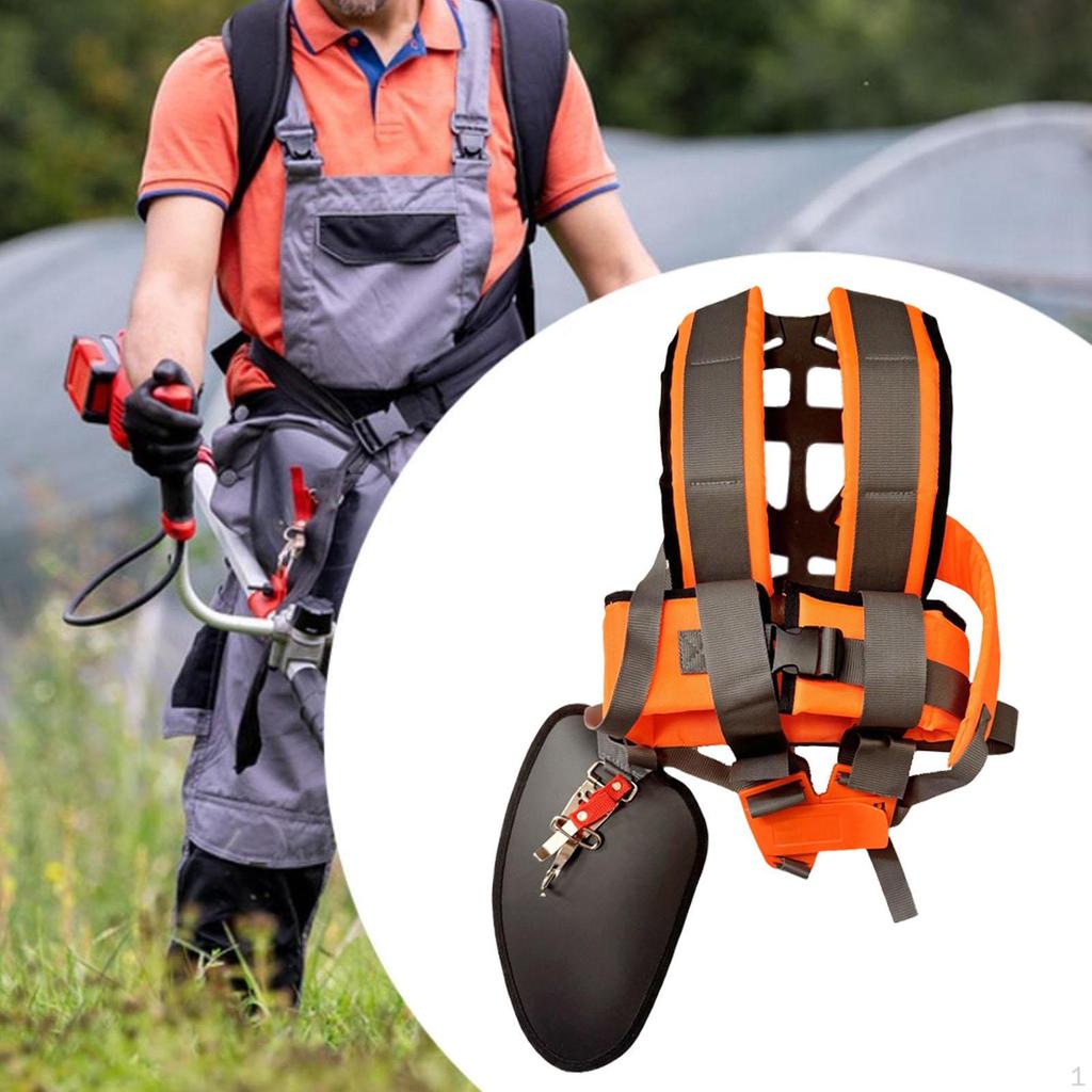 Trimmer Schultergurt Doppelgurt Verstellbarer Universalgürtel gepolstert für Gartenarbeit Gras