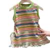 Colorful Striped Tank Dress for Toddlers and Girls - Summer H-Line Style