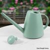 Macaron White Long Spout Watering Can: Resin, Durable, Dual-Purpose for Flowers & Vegetables.