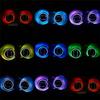Çift 68mm Yuvarlak Solar+USB Şarjlı Araba Bardak Tutucu Alt 7 Renk RGB LED Işıklar