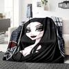 1Pc Dark Gothic Beauty Blanket For Couch Bed Plush Cozy Fuzzy Blanket Super Soft Warm Blankets For Fall And Winter 0918166