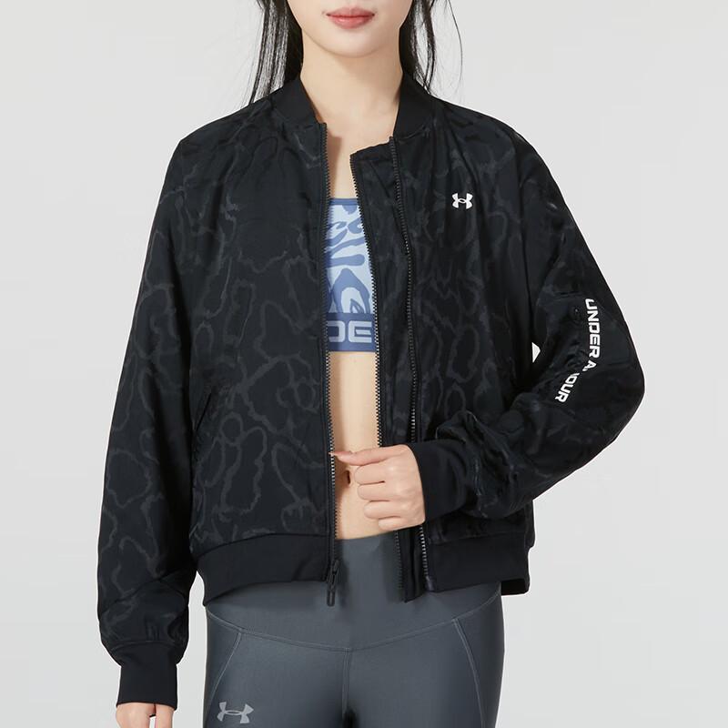 Under Armour Fitted Zip-Up Casual Jacket Women Jackets Black 1365955-001