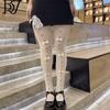Lolita Bow Japanese JK White Fishnet Stockings - Sexy Hollow Pantyhose for Women