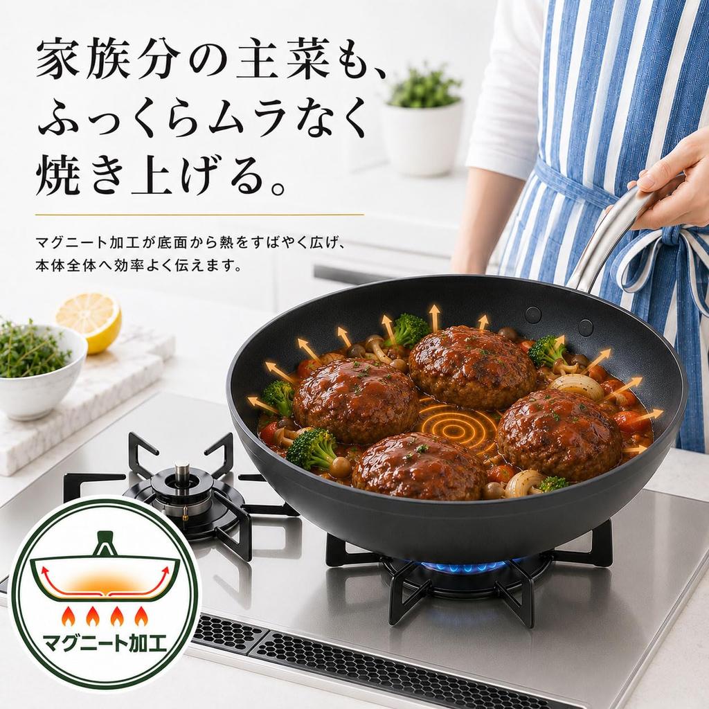 GreenPan Barcelona Pro Frying Pan, Black Wok Pan, 28 cm, Authentic Product, Ceramic, IH and Gas Stove Compatible
