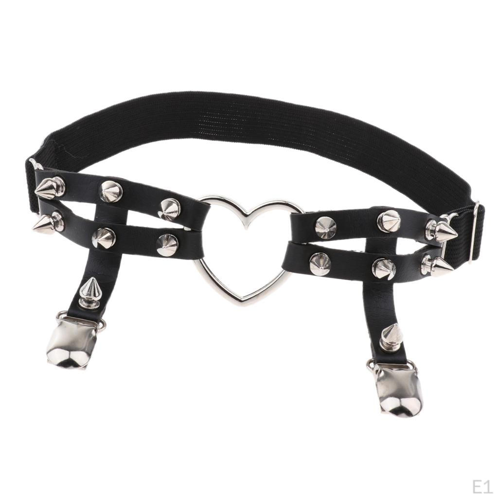 Adjustable Elastic Leather Leg Harness Garter Belts Punk Gothic Thigh