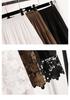 Elegant Plus Size Lace Patchwork Mid-Length Autumn Skirt