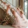 Tulle background Curtain, Organza Tulle Fabric Used for Wedding Party Decoration, Baby Birthday Diy Hand-made Fabric.