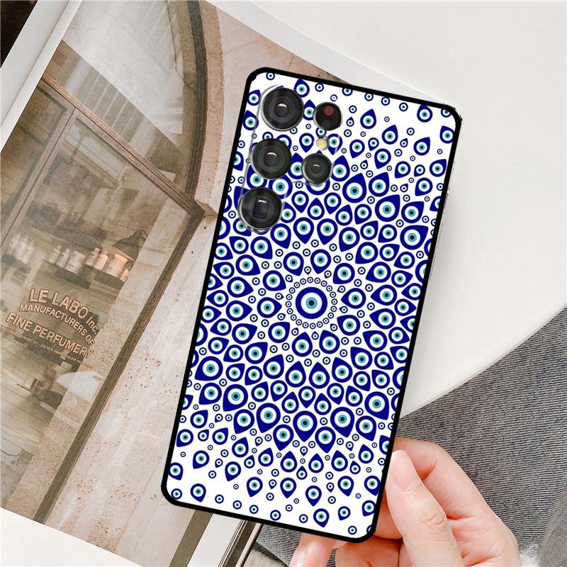 Evil Eye Phone Case For Samsung Galaxy S25 Ultra S9 S10 S20 S21 S22 S23 S24 Plus S24 FE Bumper Cover