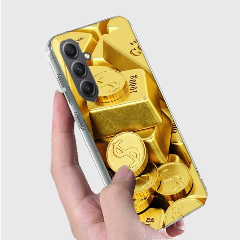 Gold Bar Wealth and Finance Phone Case for Samsung A16 A26 A36 A56 A17 A37 A57 A07 A06 A02S A03 A04S A05S Galaxy Note 20 10 A50S