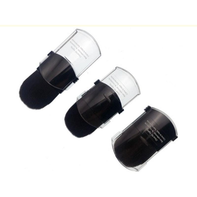 Mini Single Telescopic Makeup Brush Tongue Shaped Portable Powder Blusher Makeup Setting Brush Beauty Tool