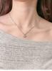 Nickel Silver-Plated Gold Sugar Cube Pendant Necklace for Women: Elegant, Simple, Versatile Luxury.