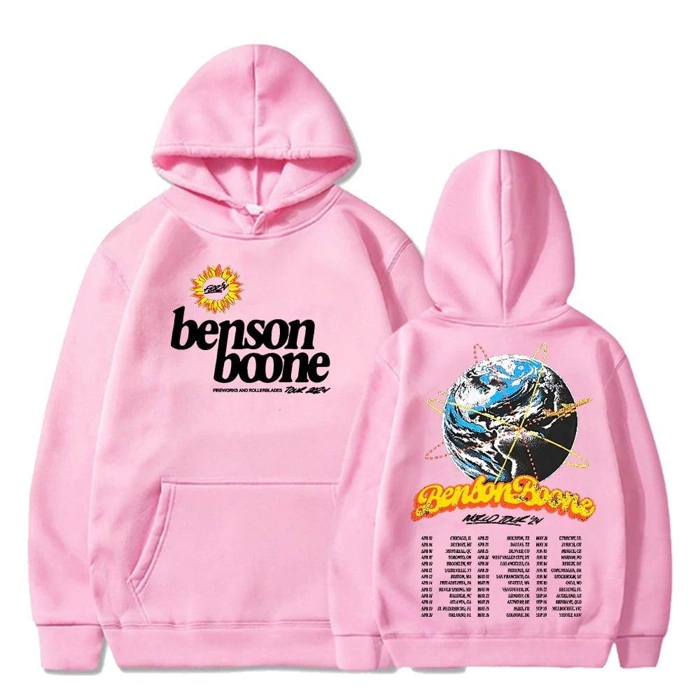 Benson Boone Feuerwerk & Rollschuhe Tour Merch Hoodie Damen Herren Langarm Sweatshirt Mode Pullover Kleidung