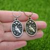 Wicca Dreifachmond Göttin Wikinger Schmuck Odin Rabe Amulett Pentagramm Wicca Heidnisch Mond Halskette Männer Frauen Schmuck