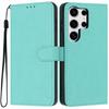 Wallet Case for Galaxy S24 Ultra - Leather/PU, Green, With Card Holder