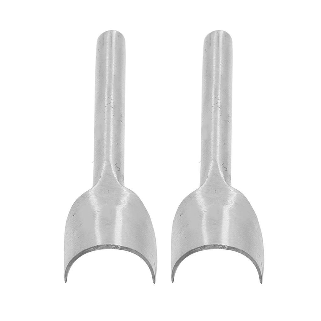 2 st Halvrund Läderskärare Verktygsstål Stans Hantverksverktyg Set Kit för Bältesrem 25 mm