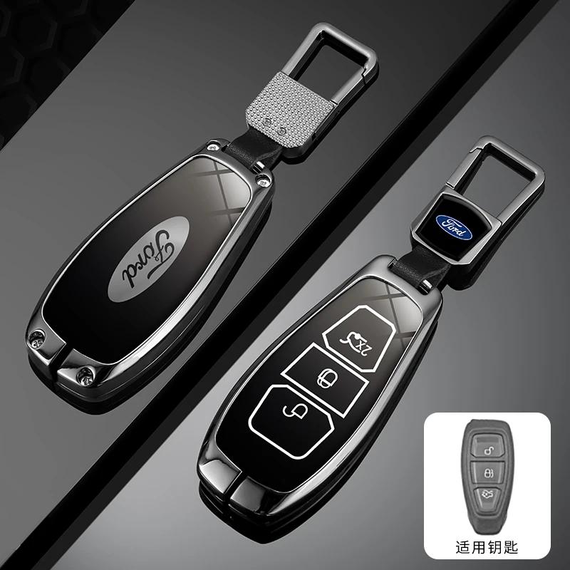 Adesivo per Auto Caldo Per Ford Nuova Custodia in Pelle per Chiave Remota per Auto Portachiavi Accessori Supporto per Ford ST Line Fiesta Focus Mondeo Ecospo