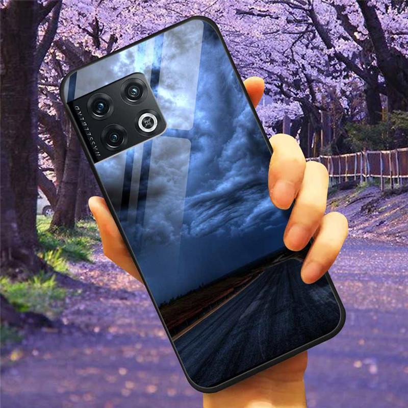 Für OnePlus 10 Pro 5G Hülle 6,7'' Gehärtetes Glas Sternenmarmor Harte Rückseite für One Plus 10Pro Funda Capa Oneplus10pro Coque