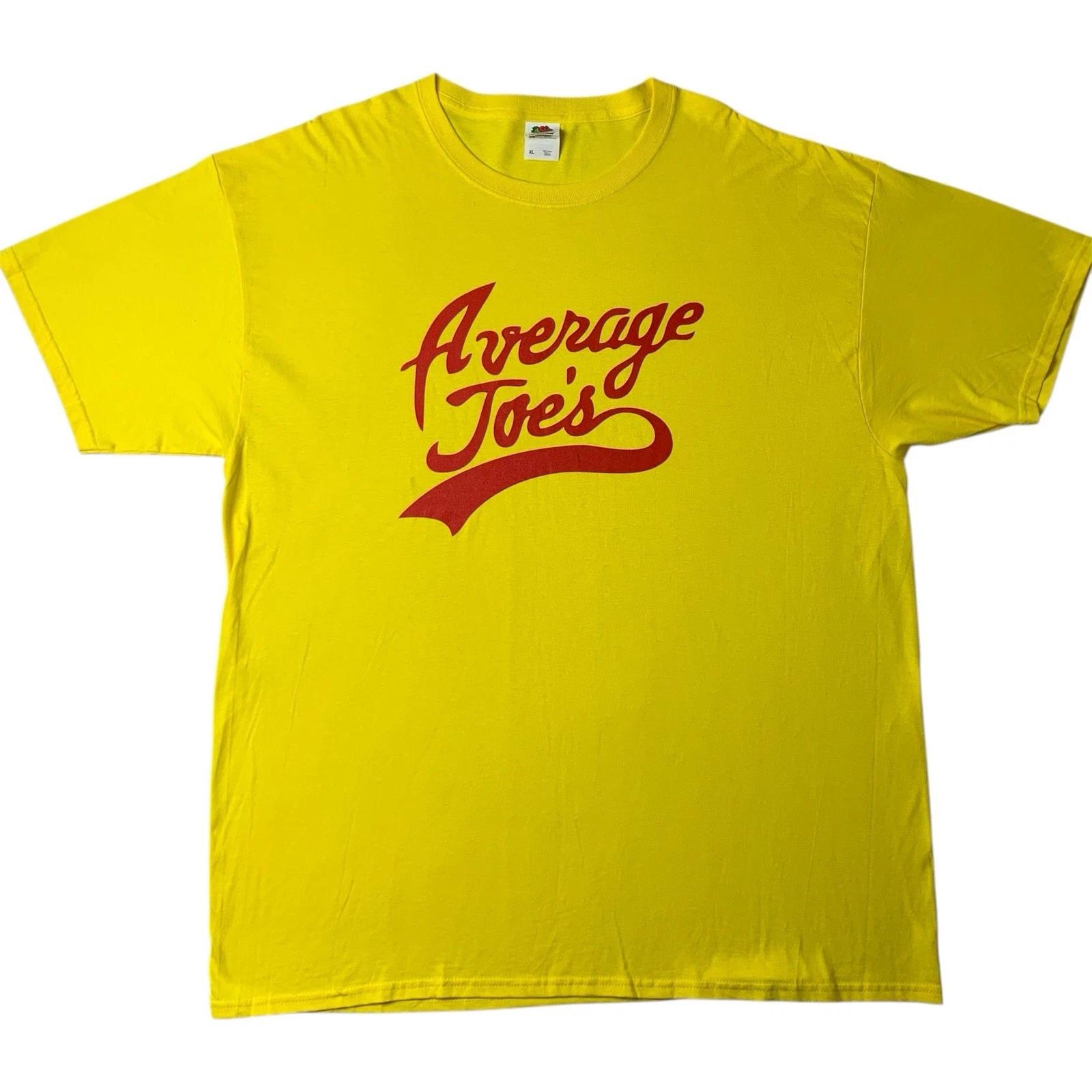 Dodgeball Movie Average Joes Promo T Shirt Mens Size XL Yellow 2004 Film Tee XL