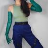 Forest Green 70CM Long Leather Gloves Kelly Green Faux PU Fashion Dressing Cosplay Costume NightClub Party Evening Opera Glove