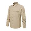 Herren Hochwertige Taktische Hemden Herren Outdoor Kampf Mehrere Taschen Schnelltrocknend Cargo Camping Langarmhemden