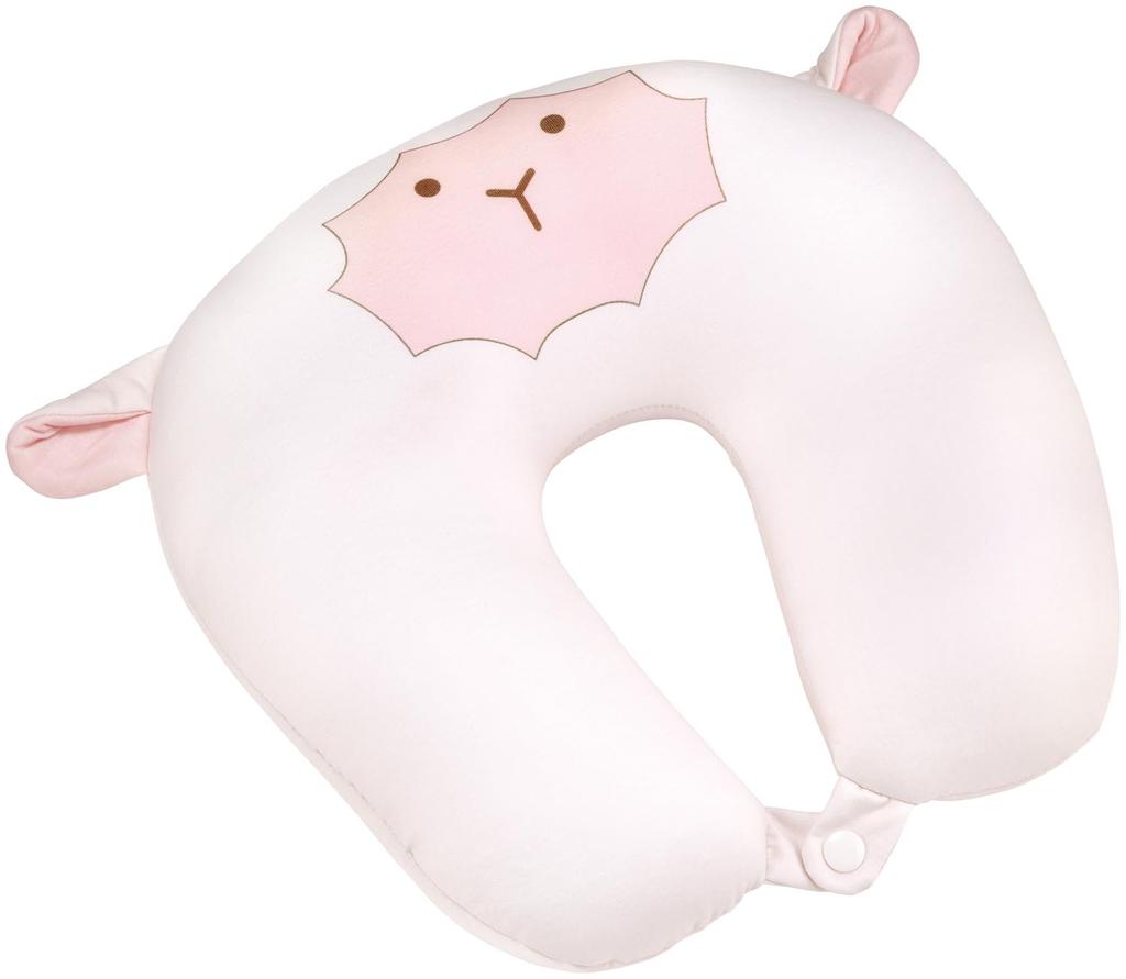Skater Plush Neck Pillow Microbead Pillow with Button Original Character Sheep NNP1-A