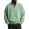 IHUASU Men's Fashion Half-high Neck Casual Solid Color Print Autumn Winter Hoodie