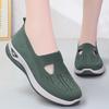 2025 Spring Breathable Knitted Sports Shoes for Women, Large Sized Hollow Soft Soled Flat Shoes for Women, Non Slip Casual Shoes