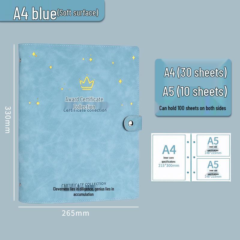 Children's Honor Certificate and Photo Album Organizer - A3/A5 for Elementary and Kindergarten Students