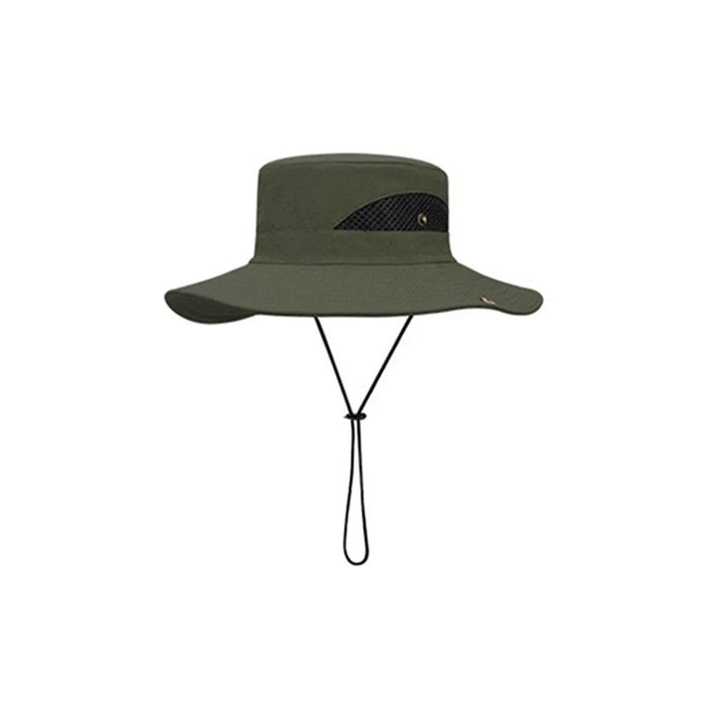 Breathable Fisherman s Hat Anti-UV Mountaineering Cap Portable Bucket Hats зелёный
