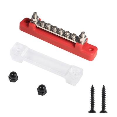 M6 12V Sammelschiene 1/4 Zoll Stromverteilerblock 150A Elektrischer Anschlussblock Sammelschiene für LKW Boot Auto Wohnmobil Wohnmobil