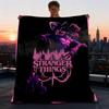 1pc Stranger Things Outdoor Personalized Flannel Blanket, Soft, Lightweight Personalized Flannel Blanket, Digital Printing,